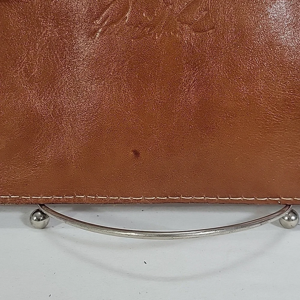 Patricia Nash Brown Leather Clutch Mini Ipad Pouch